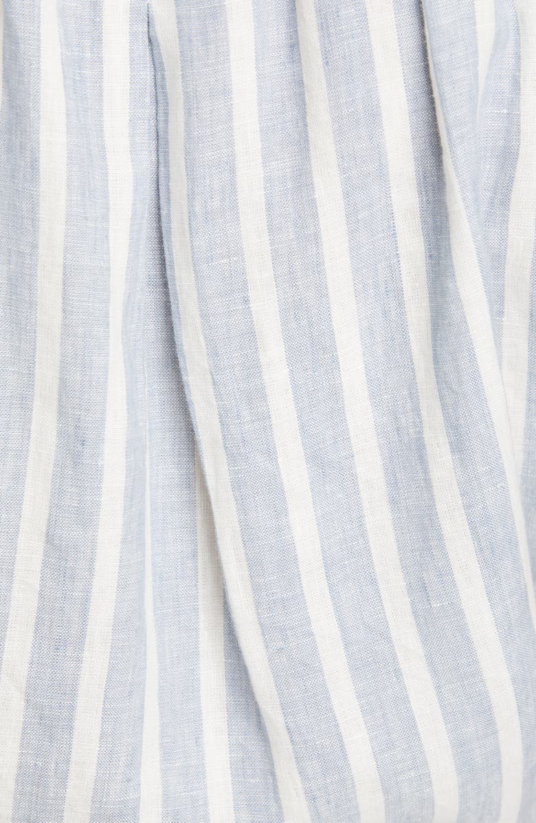 FRAME Stripe Linen Belted Romper, Alternate, color, 