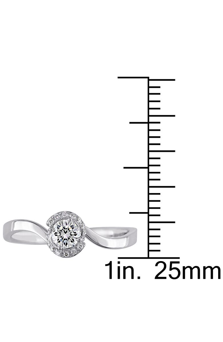 Julianna B. Diamond Halo Bypass Ring 14k White Gold, Alternate, color, 14K White Gold