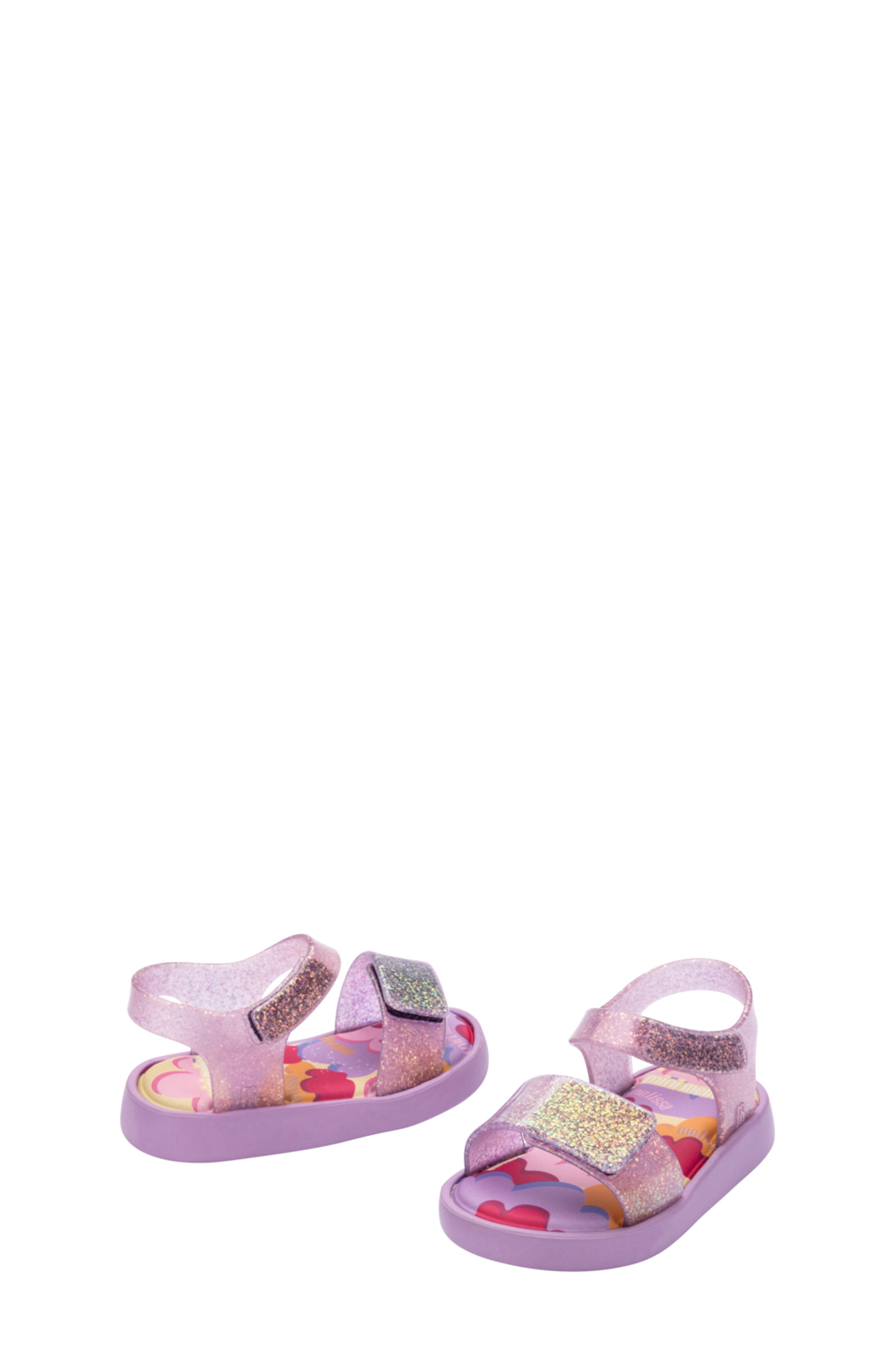 Kids' Jump Ankle Strap Sandal, Alternate, color, LILAC/ GLITTER LILAC