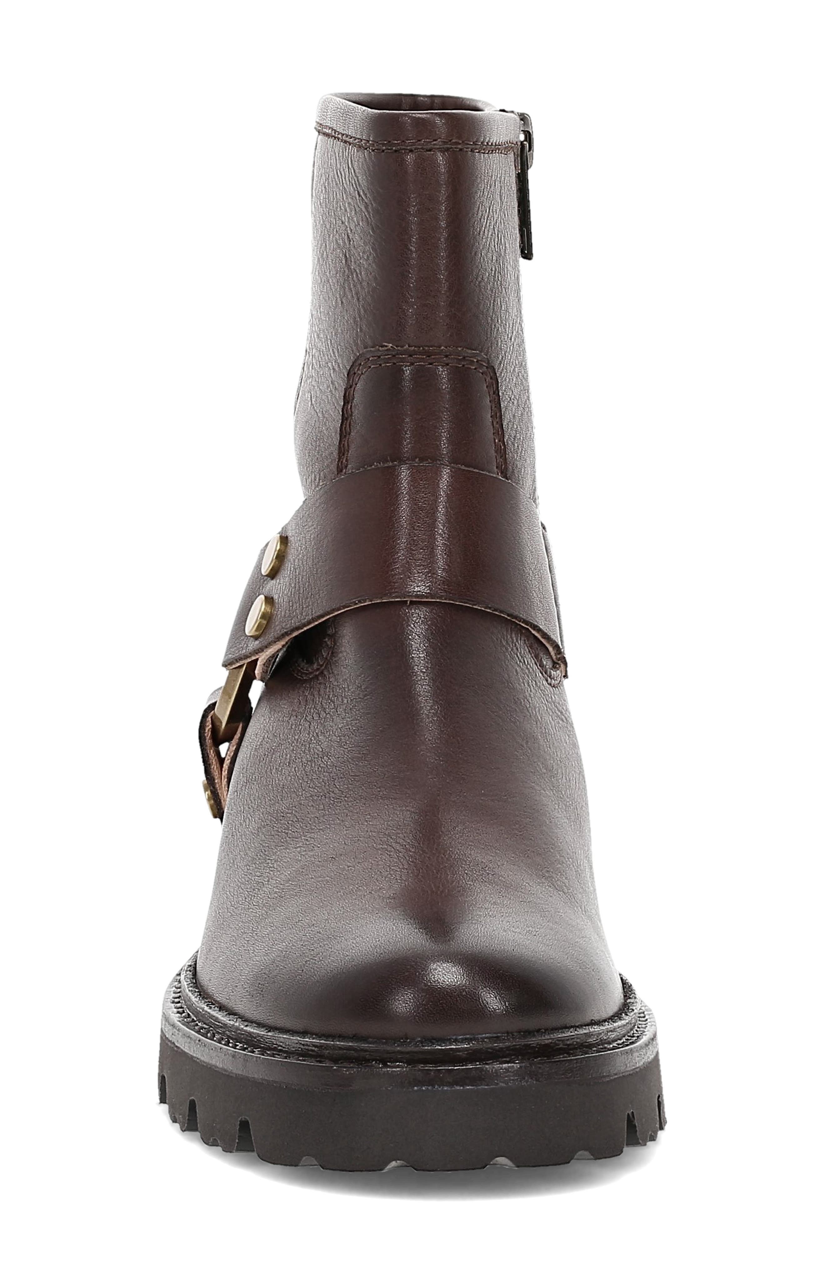 Frye Olivia Harness Bootie, Alternate, color, Chocolate