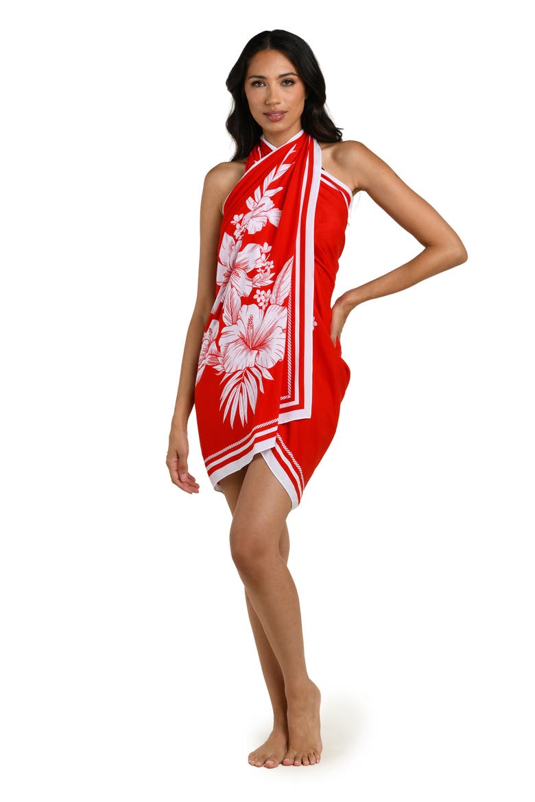 Mariner Cover-Up Pareo, Alternate, color, RUBY