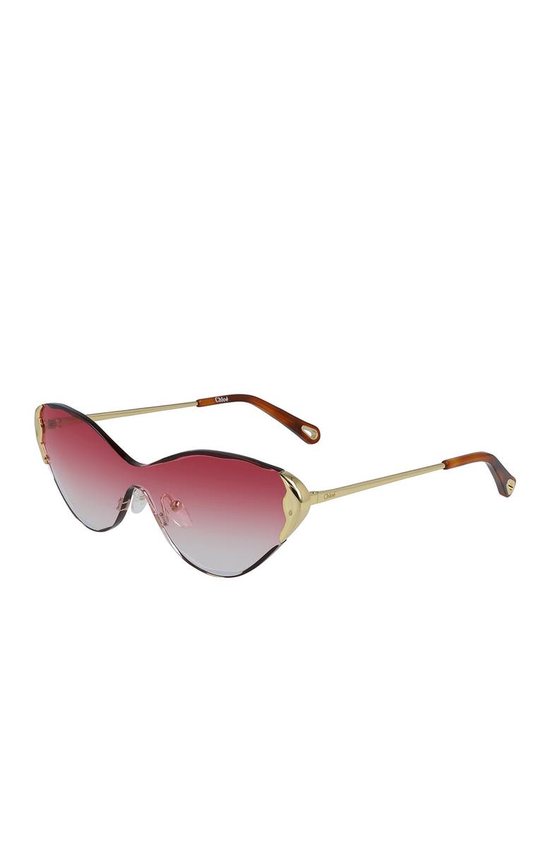 Chloé Curtis 60mm Cat Eye Shield Sunglasses, Alternate, color,