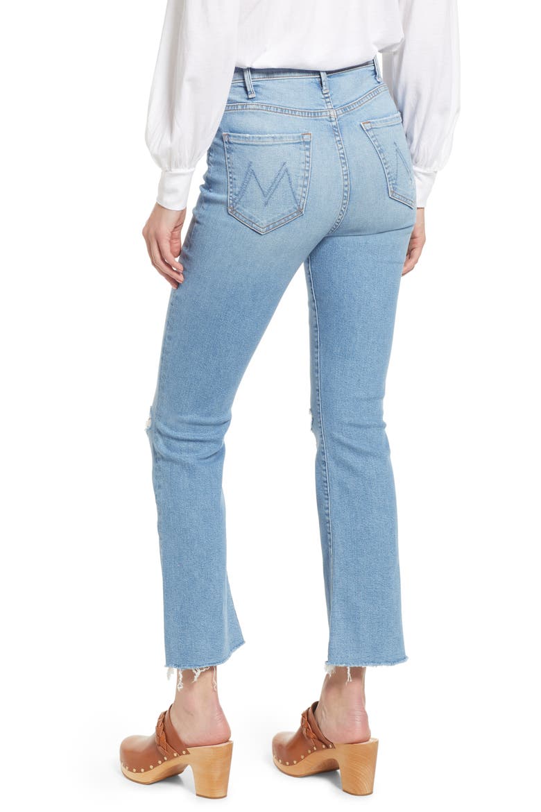 The Hustler Distressed Raw Hem Ankle Jeans, Alternate, color, THRILLING SHOTS