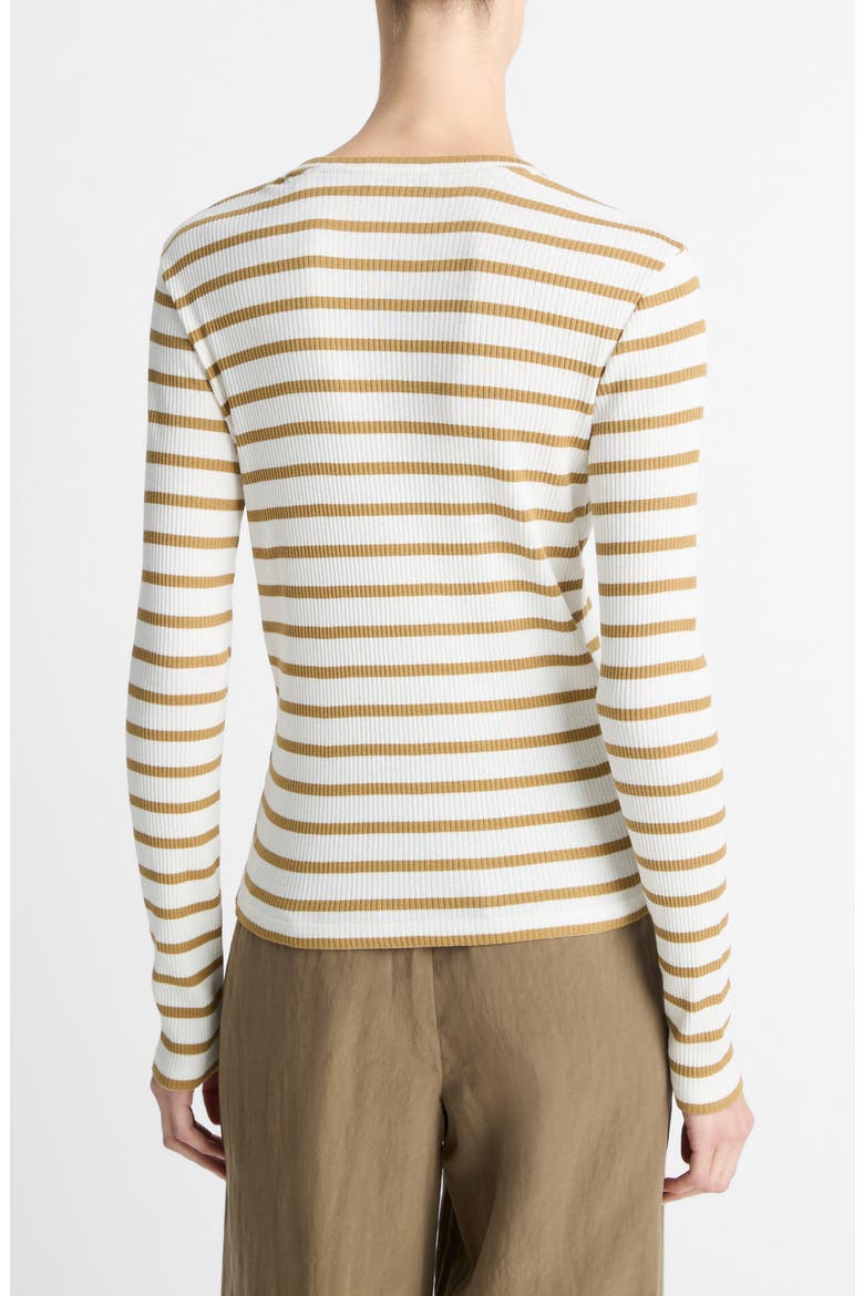 Stripe Rib Pima Cotton Top, Alternate, color, SAND SAGE COMBO
