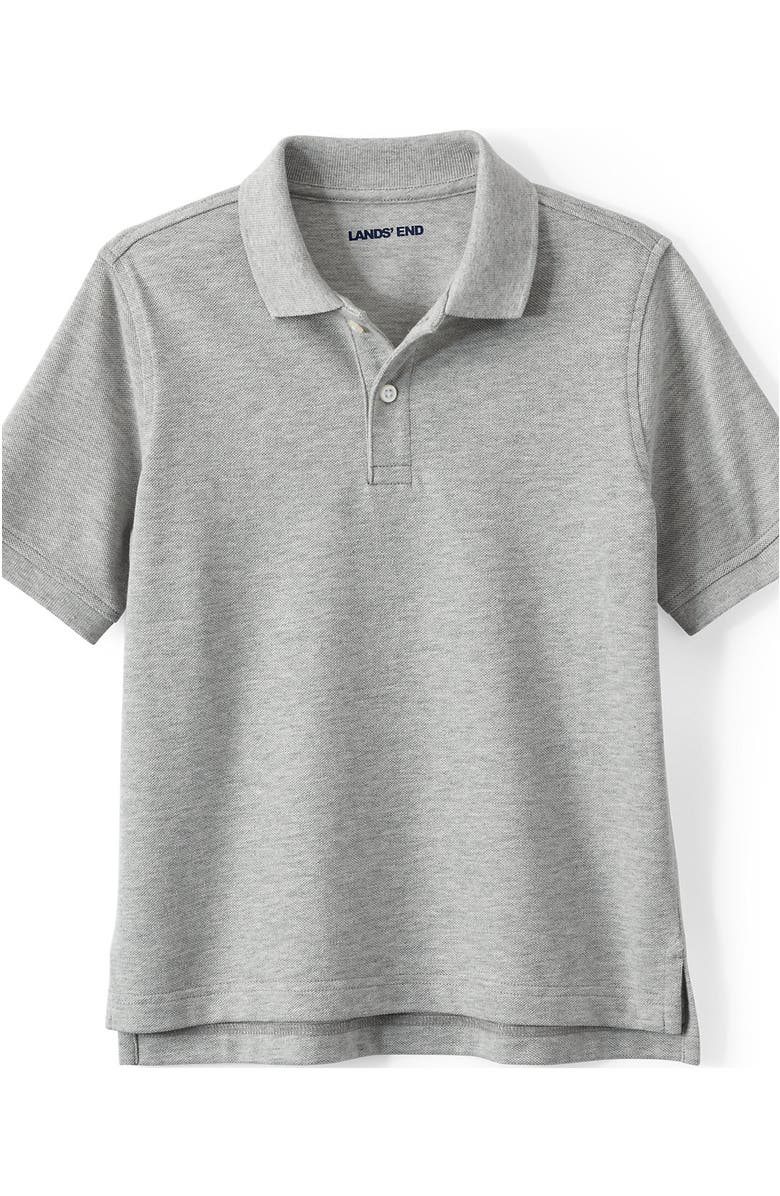Lands' End School Uniform Kids Short Sleeve Mesh Polo Shirt, Alternate, color, Gray Heather