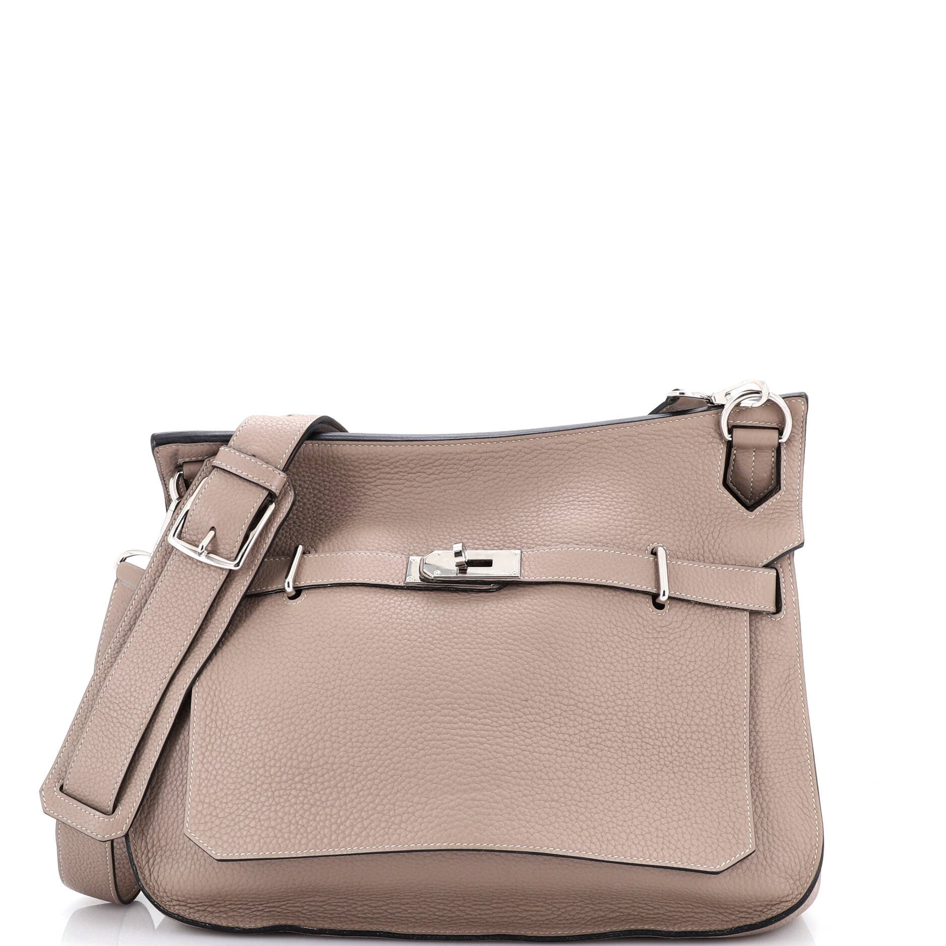 Pre-Owned Hermes Jypsiere Bag Clemence 34, Main, color, Gris Tourterelle