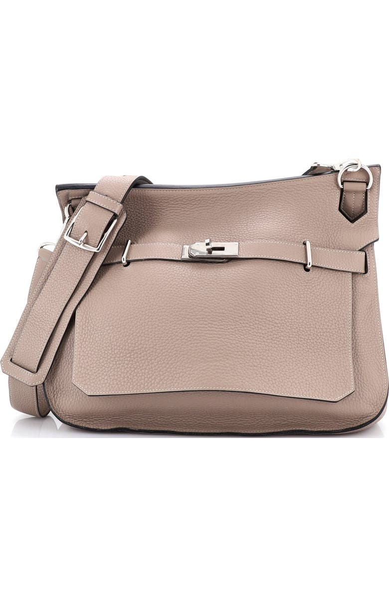 Pre-Owned Hermes Jypsiere Bag Clemence 34, Main, color, Gris Tourterelle