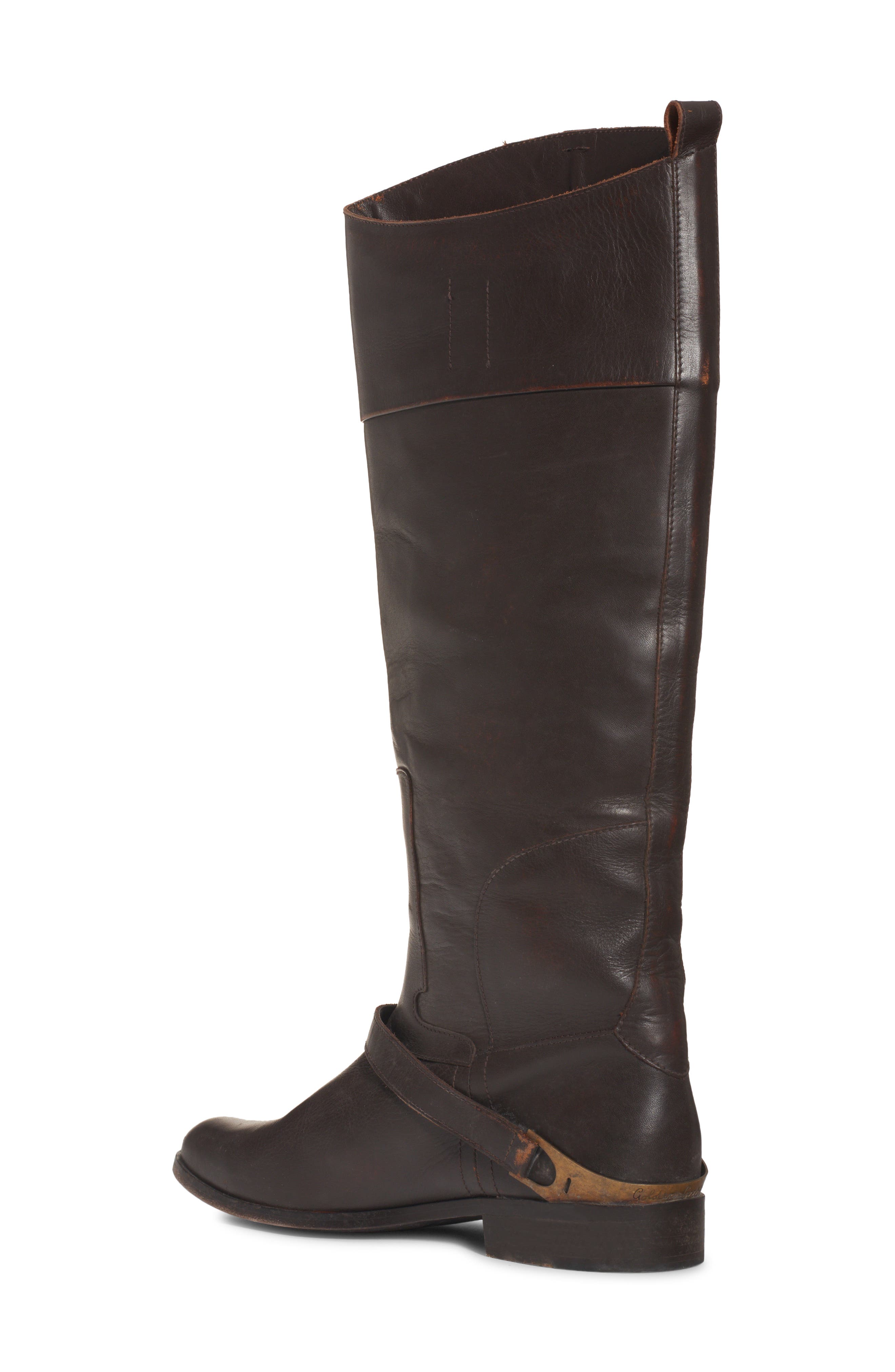 Golden Goose Charlie Tall Riding Boot, Alternate, color, Dark Brown