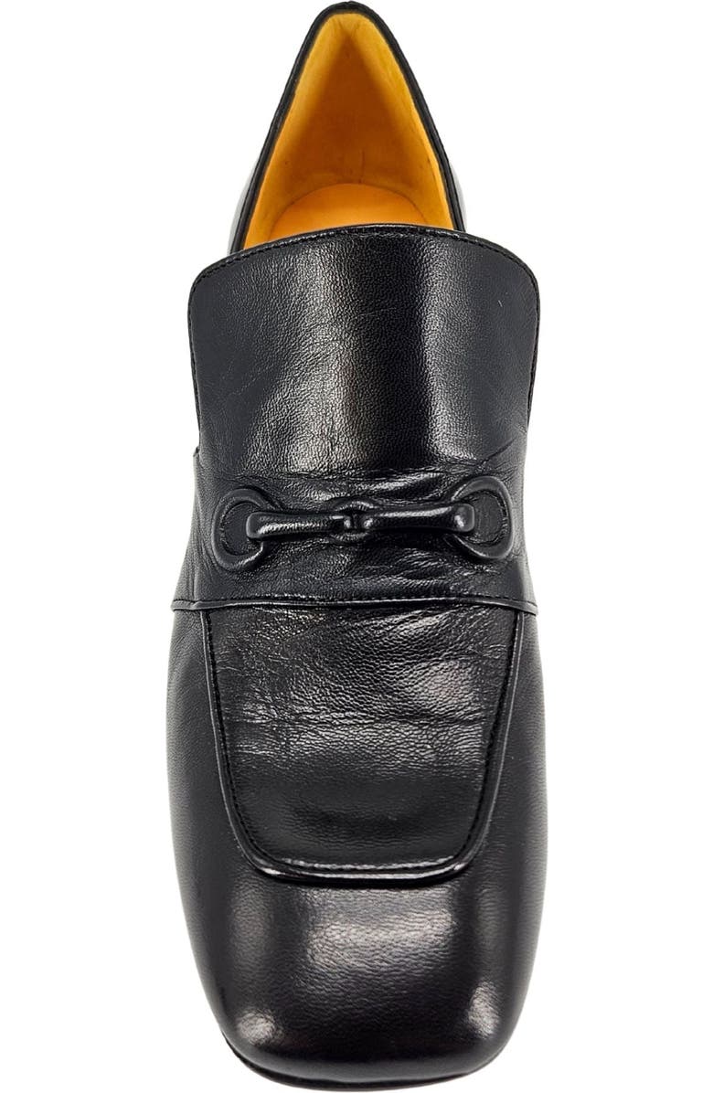 Madison Maison Hidden Horse Bit Heel Loafer, Alternate, color, Black