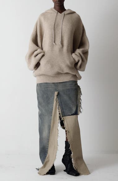 Rick Owens Concordians Sliced Denim Skirt | Nordstrom