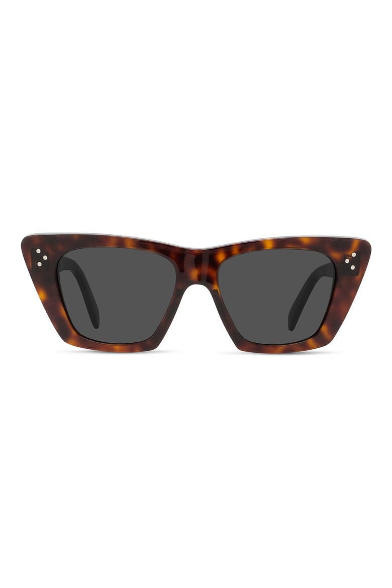 54mm Cat Eye Sunglasses, Main, color, DARK HAVANA / SMOKE