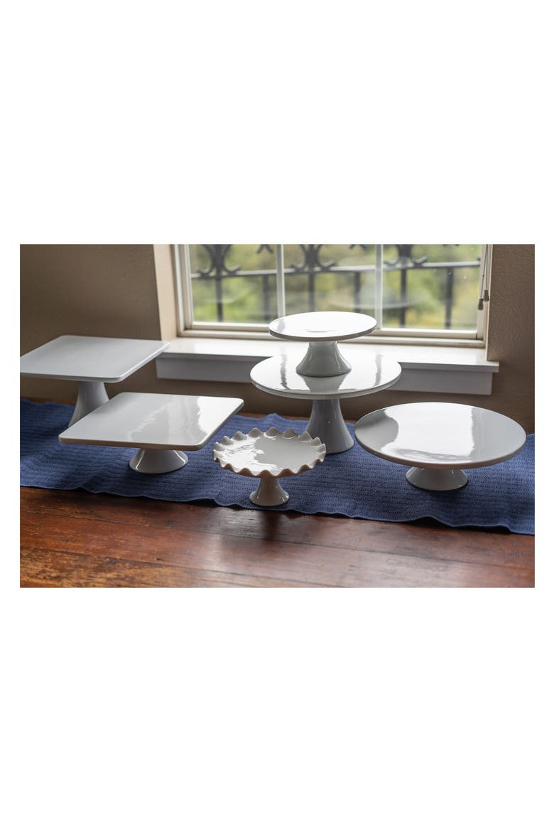 Round Cake Stand, Alternate, color, WHITE