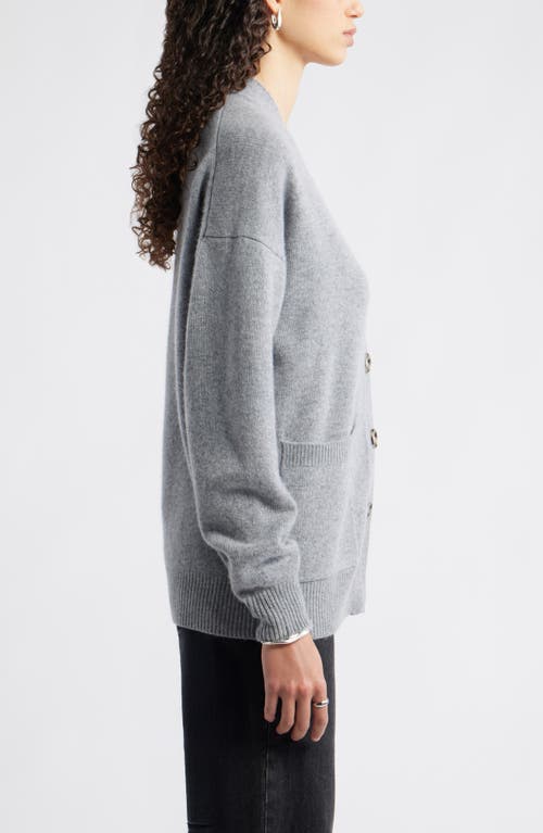 Nordstrom V-neck Wool & Cashmere Cardigan In Gray