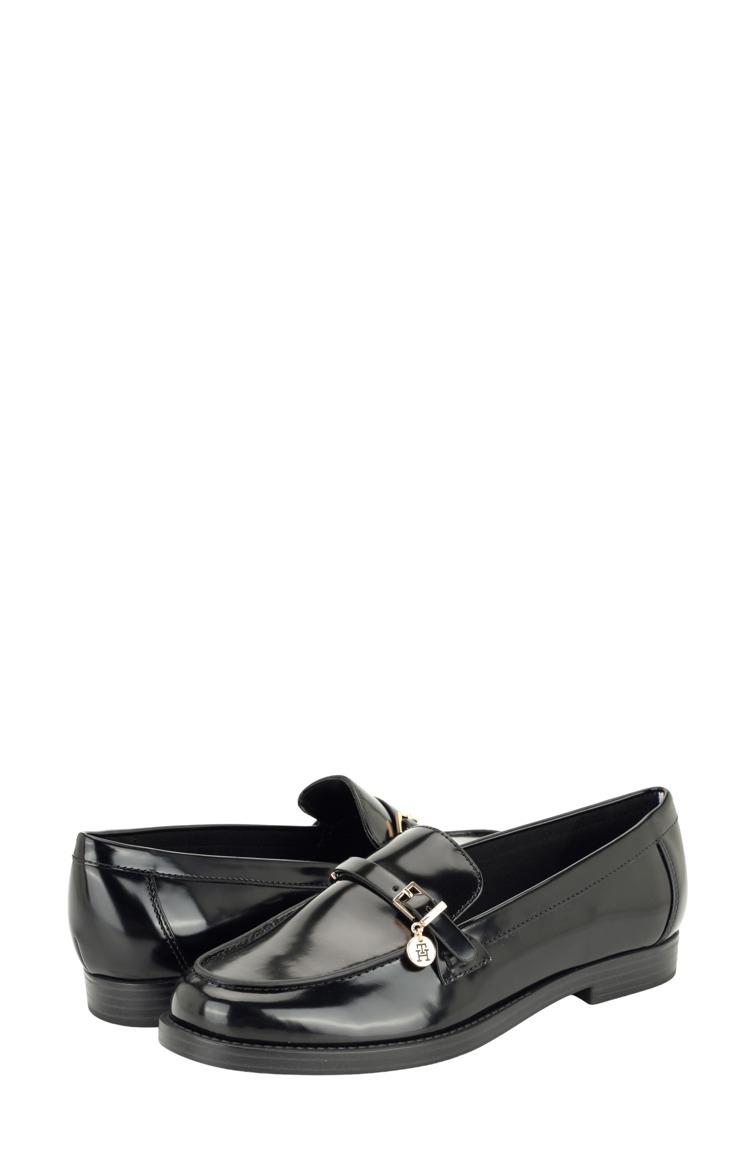 Maxline Faux Leather Loafer, Alternate, color, BLACK