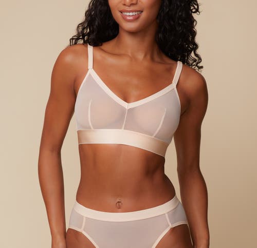 Harper Wilde Comfortmesh Triangle Bralette In Pearl