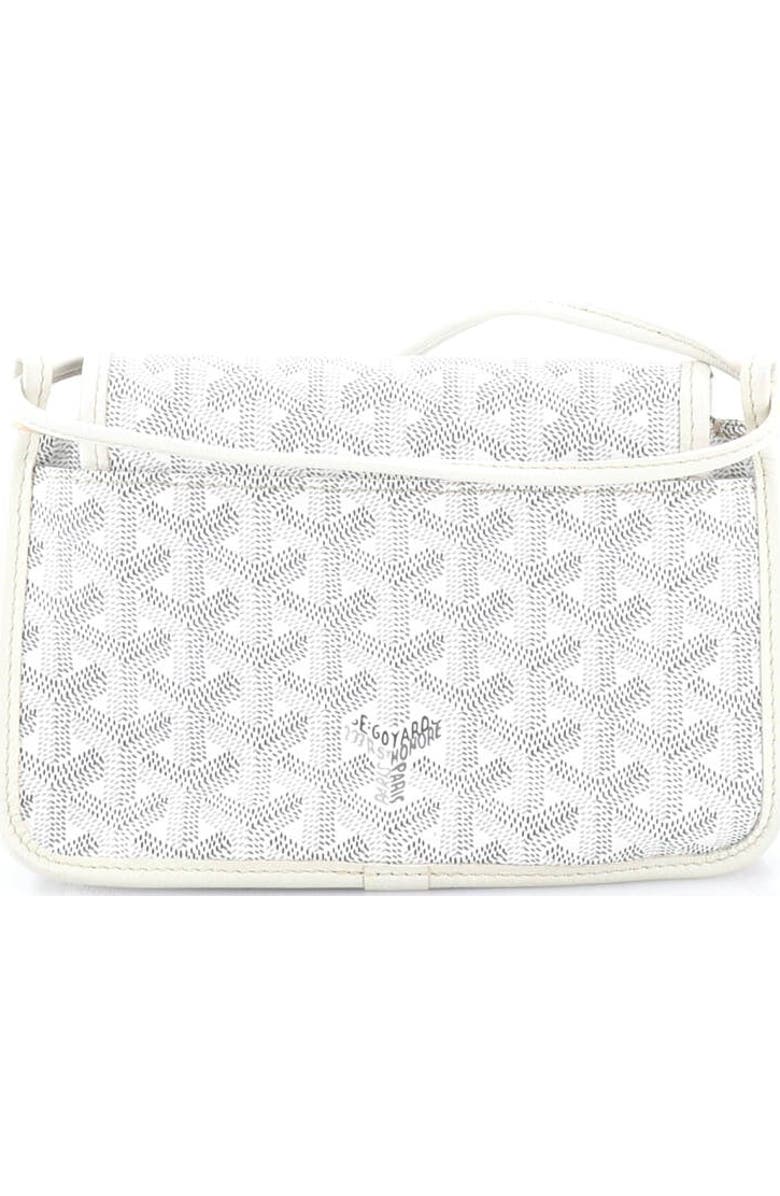 Pre-Owned Goyard Plumet Clutch Wallet Coated Canvas, Alternate, color, White
