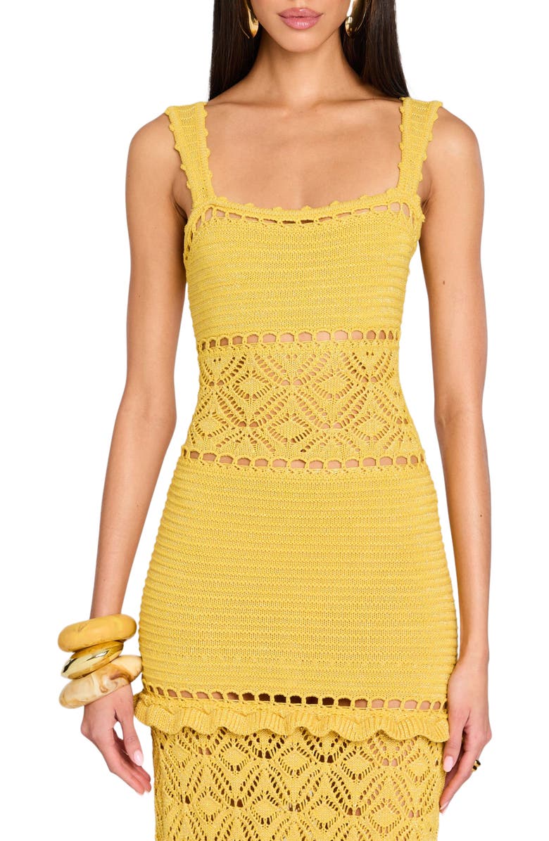 Retrofête Winona Crochet Dress, Alternate, color, 