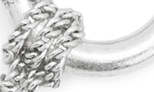 Allsaints Mismatched Chain Drop Huggie Hoop Earrings In Silver
