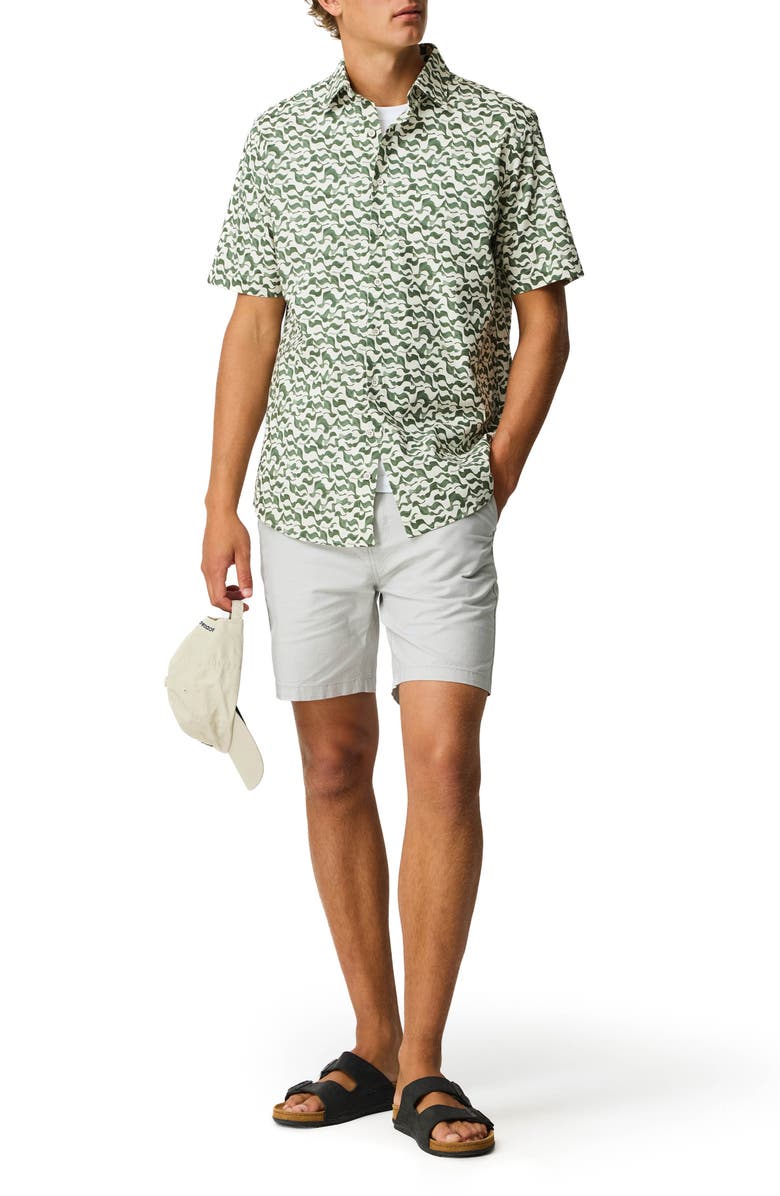 Rodd & Gunn Bendigo Abstract Print Button-Up Shirt, Alternate, color, Kelp