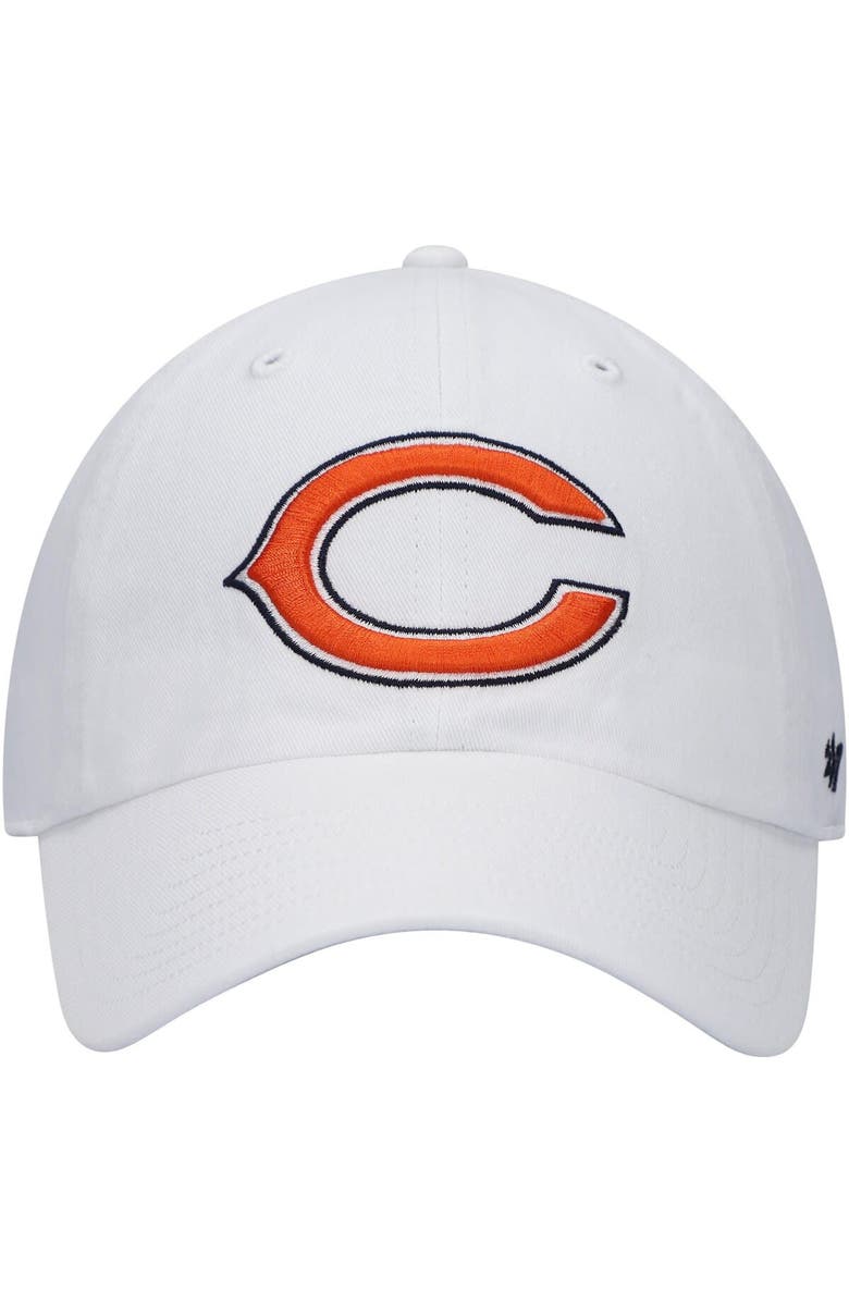 '47 Men's '47 White Chicago Bears Logo Clean Up Adjustable Hat, Alternate, color, White