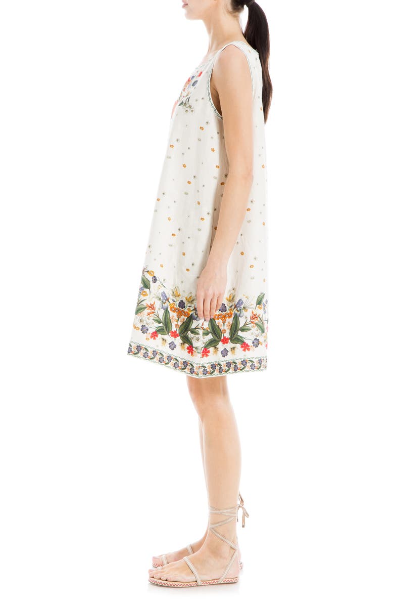 MAX STUDIO LONDON Floral Linen Blend Shift Dress, Alternate, color, 