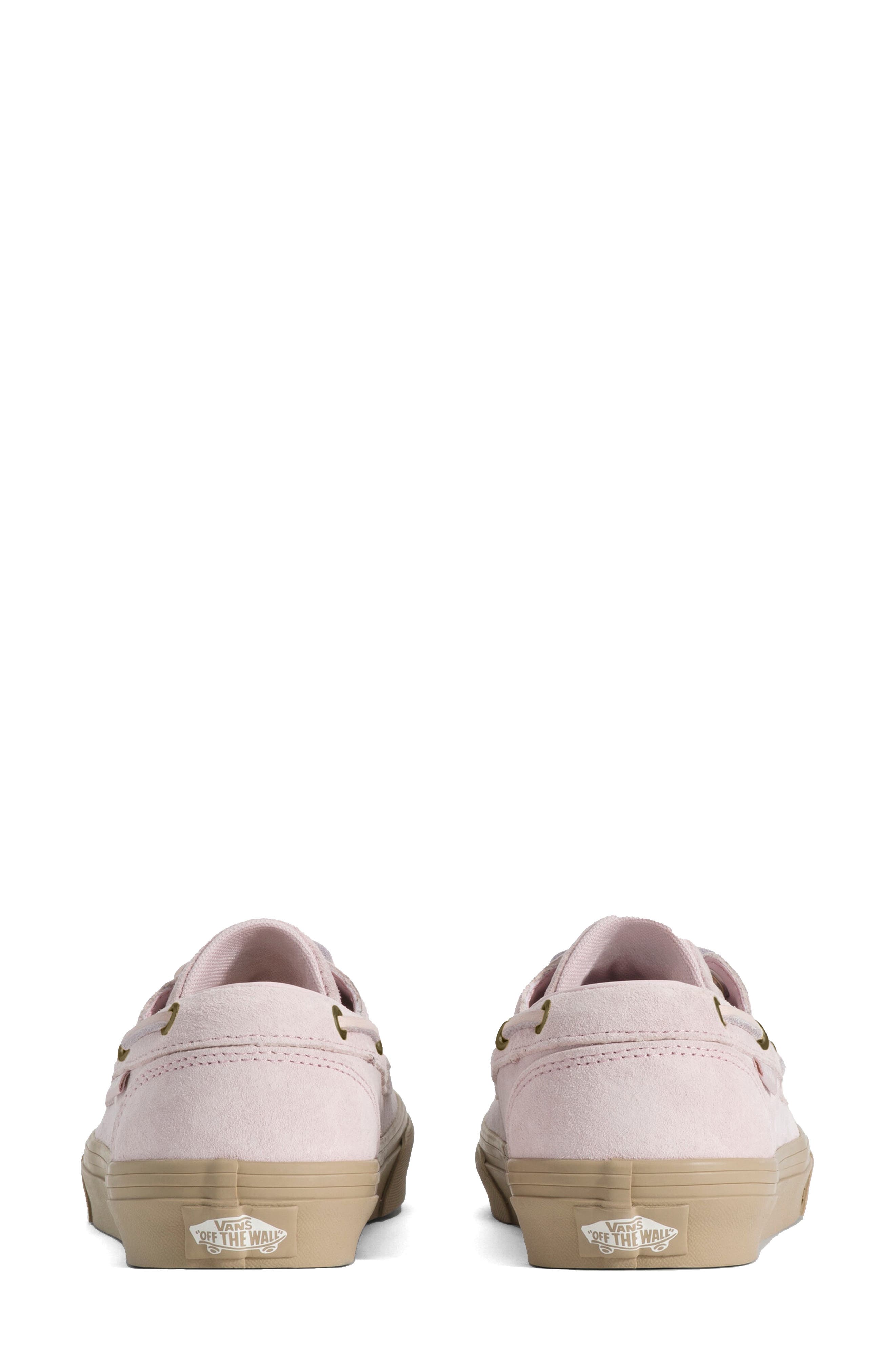 2-Eyelet Leather Boat Shoe, Alternate, color, PALE PETAL PINK