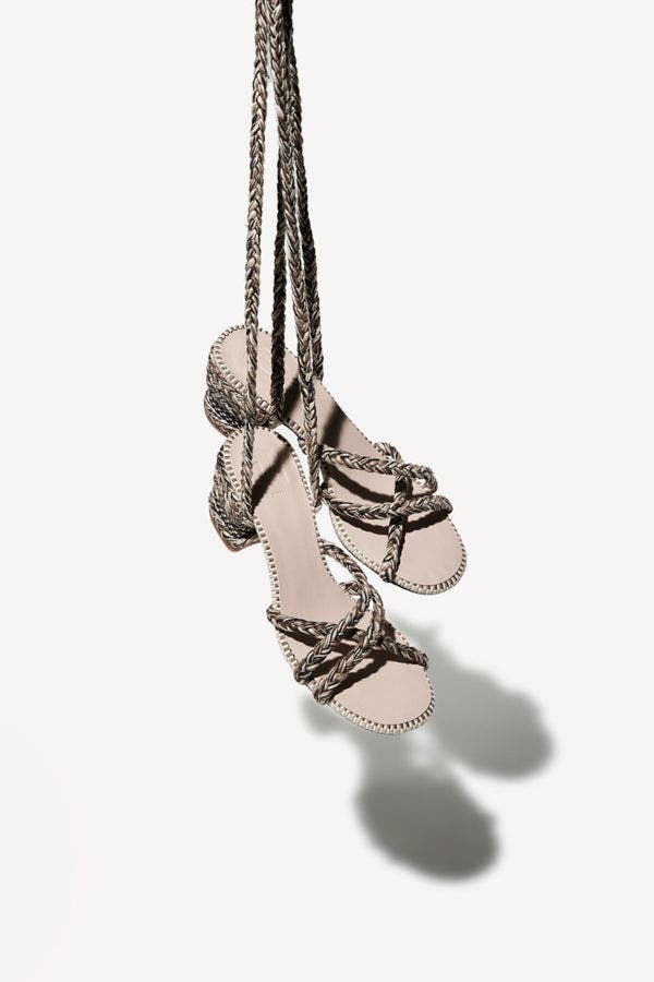 Amambaih Isabel Strappy Cotton Sandals, Alternate, color, Sand