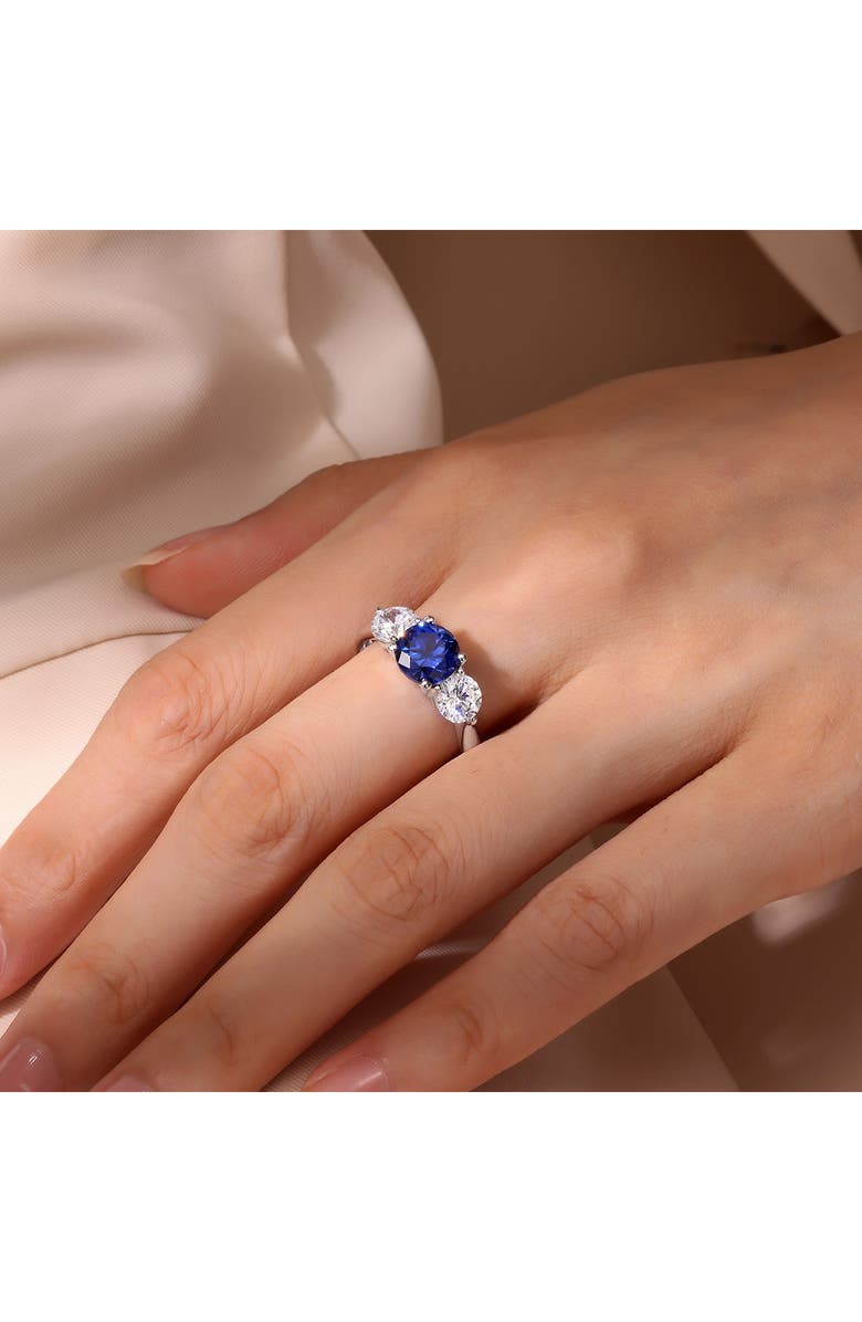 Lafonn Classic Lab Created Sapphire & Simulated Diamond Ring, Alternate, color,