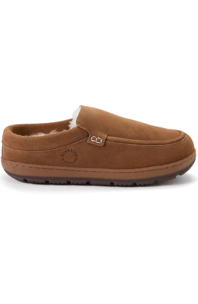 Dearfoams Fireside Melbourne Water Repellent Rugged Clog, Alternate, color, Chestnut