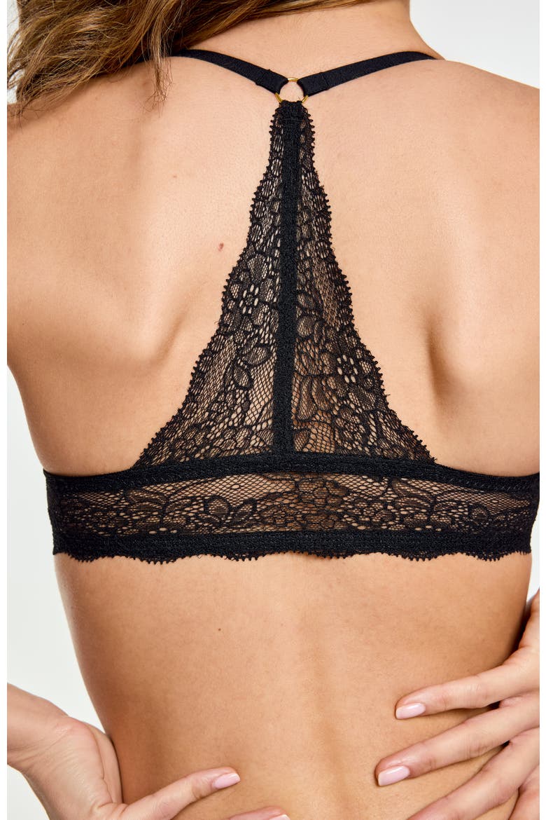 Lace Racerback Lift Up Bra, Alternate, color, Black