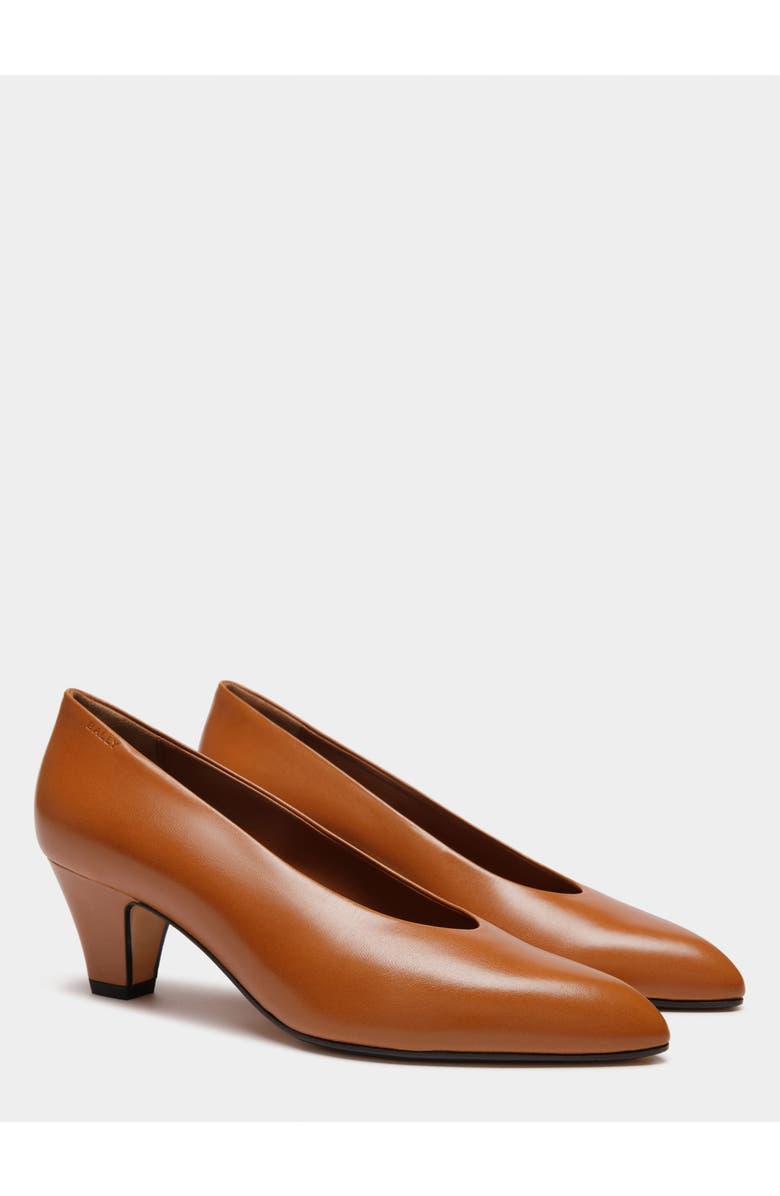 Bally Alva Pump in Leather, Alternate, color, Brown