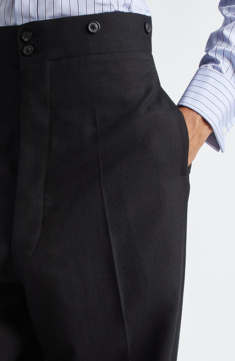 Maison Margiela High Waist Wool Trousers, Alternate, color, 