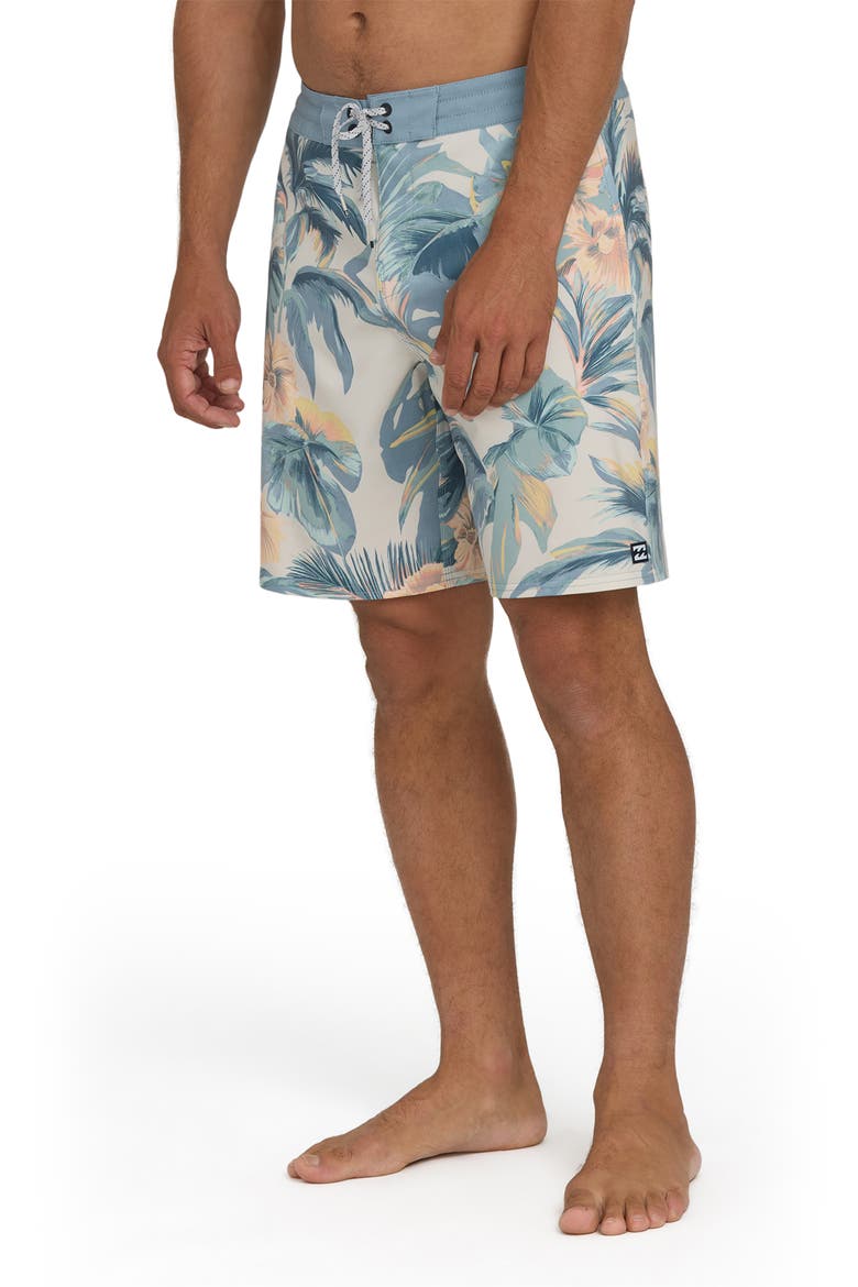 Sundays Print Swim Shorts, Alternate, color, BLUE HORIZON