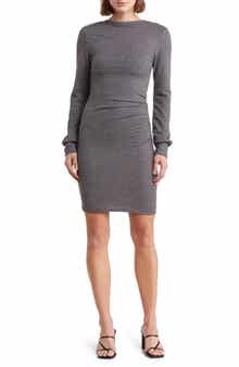 GO COUTURE Ruched Long Sleeve Dress