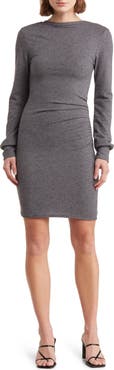 GO COUTURE Ruched Long Sleeve Dress
