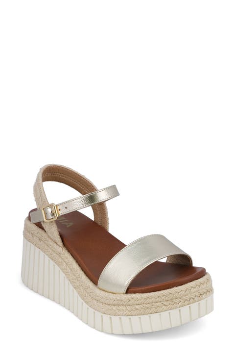 Yanis Ankle Strap Platform Wedge Sandal (Women)