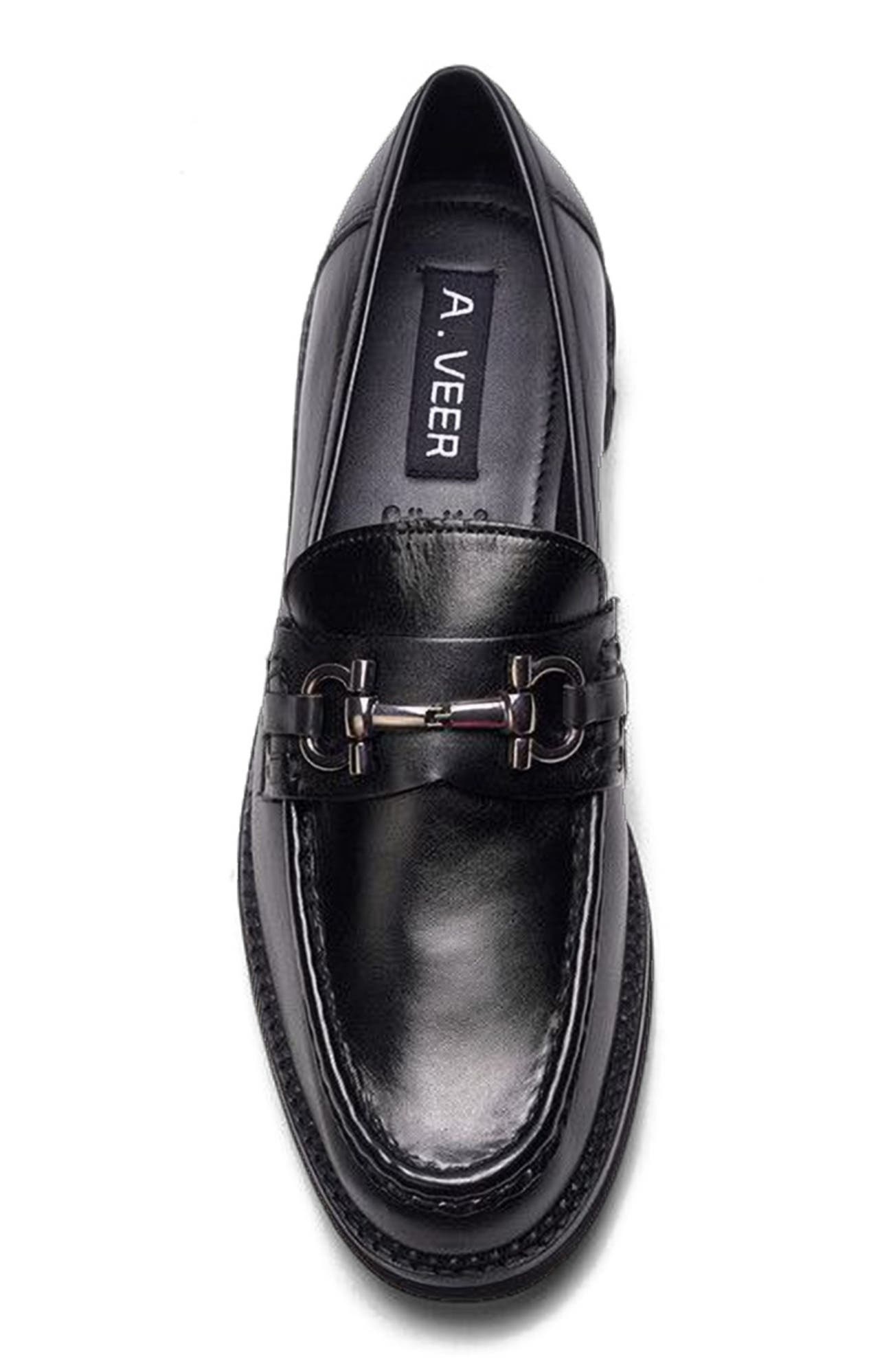 A. Veer Baron Bit Loafer, Alternate, color, Black Leather