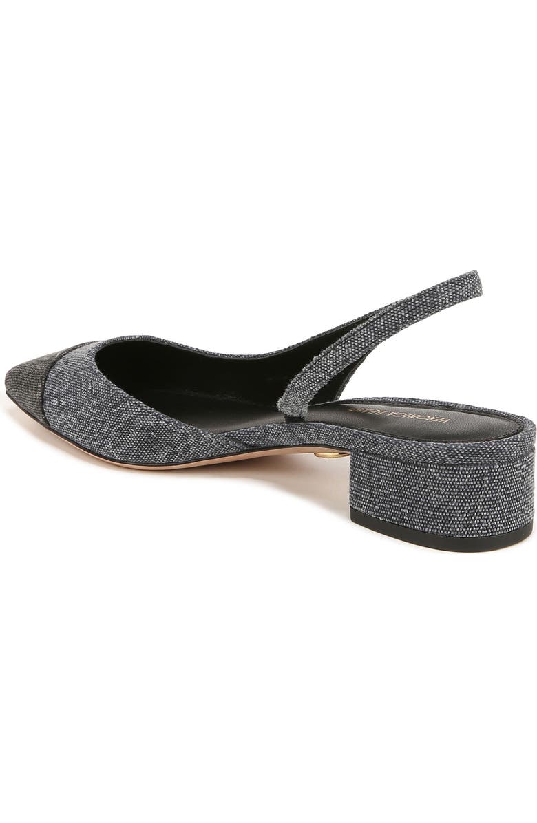 Veronica Beard Cecile Half d'Orsay Slingback Pump, Alternate, color, Black/ Indigo Blue