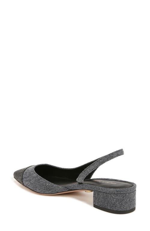 Veronica Beard Cecile Half D'orsay Slingback Pump In Black/indigo Blue