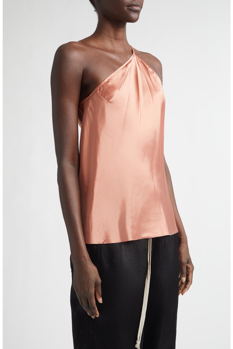 One-Shoulder Satin Top, Alternate, color, CORAL