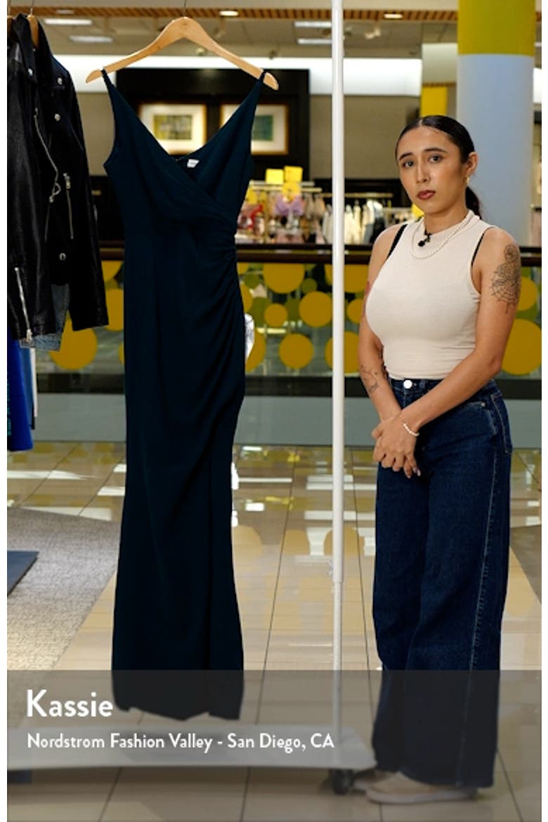 Jordan Ruched Side Slit Gown video