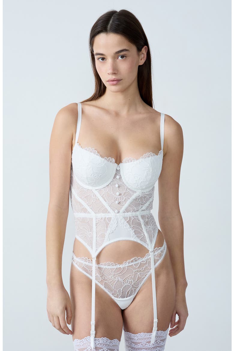 Coeur Guepiere Undewire Basque, Alternate, color, ECRU