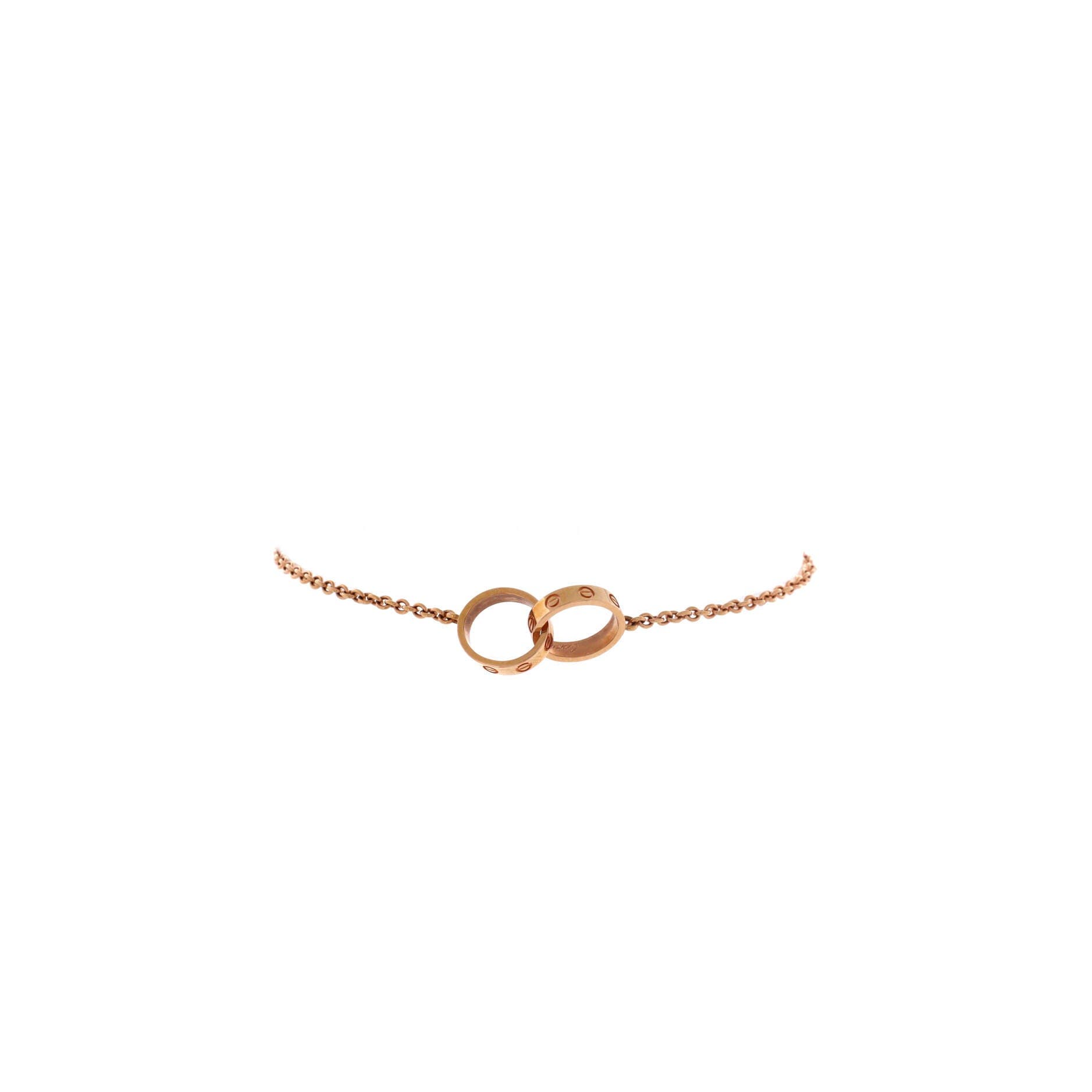Love Interlocking Bracelet 18K Rose Gold, Main, color, Metallic Gold