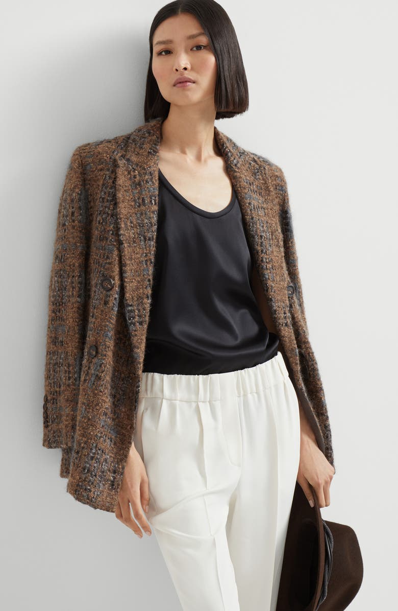 Brunello Cucinelli Satin top, Alternate, color, Black