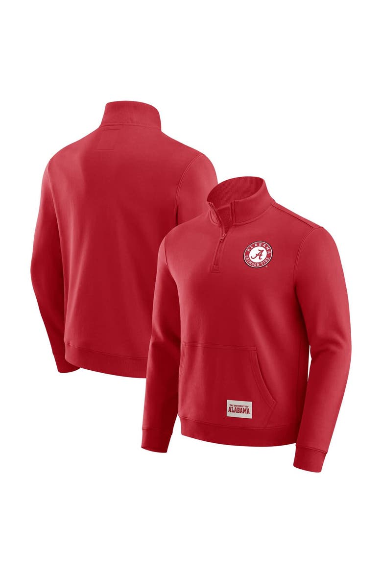 Men's Darius Rucker Collection by Fanatics Crimson Alabama Crimson Tide Quarter-Zip Pullover, Main, color, Crimson