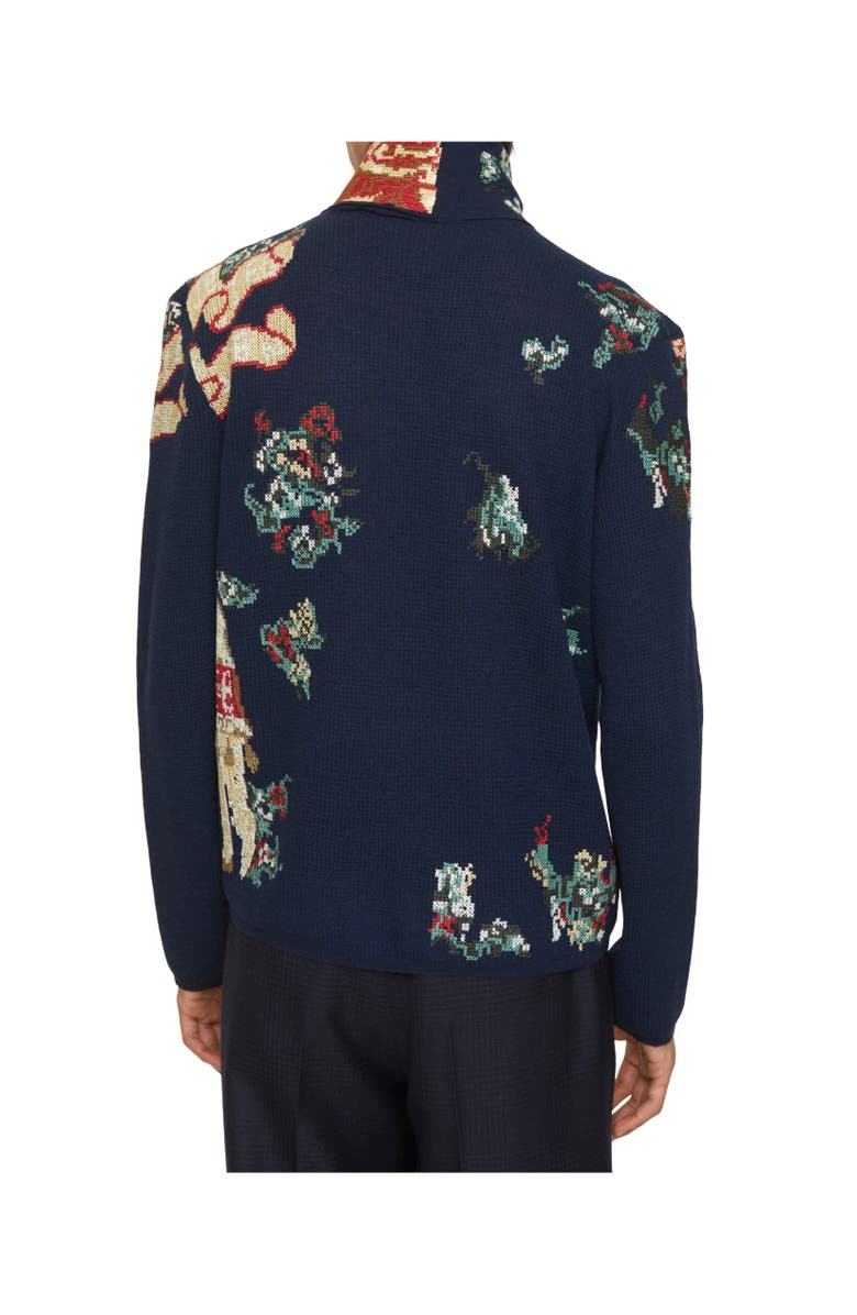Burberry Heraldic Knight Wool Sweater, Alternate, color, 