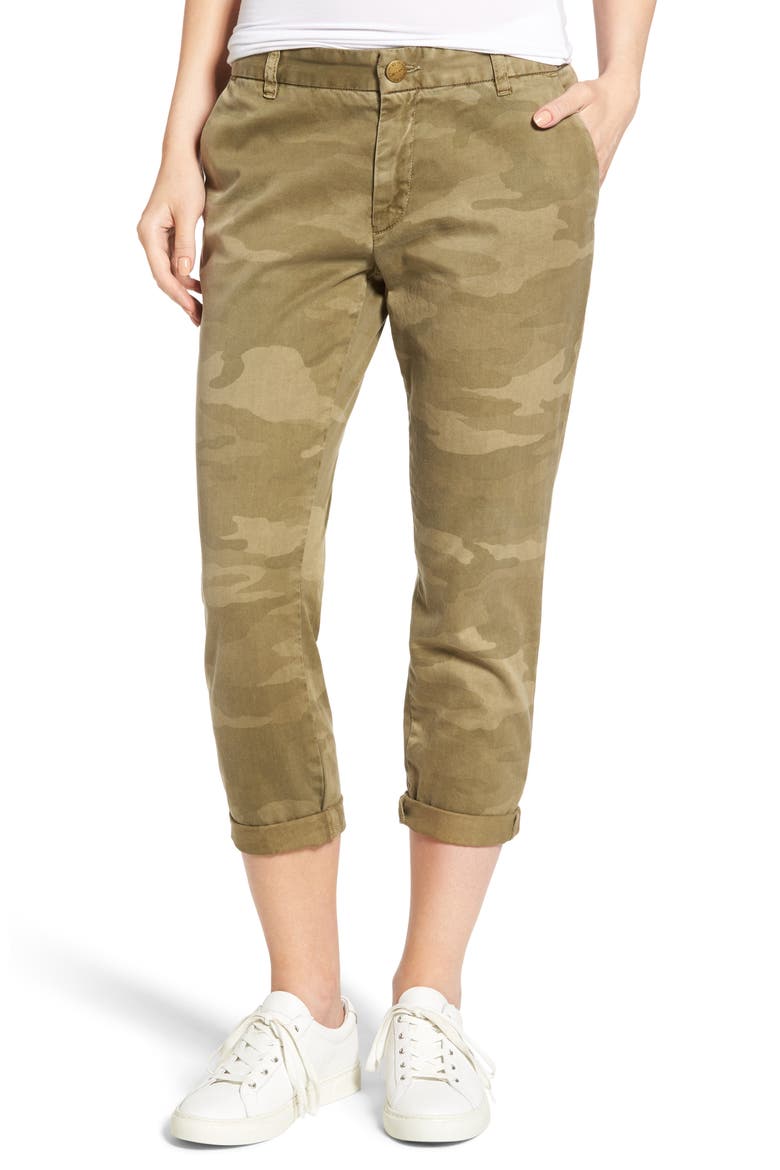 'The Buddy' Print Twill Trousers, Main, color, ARMY CAMO