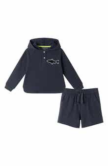 Andy & Evan Kids' Long Sleeve Hoodie & Shorts Set