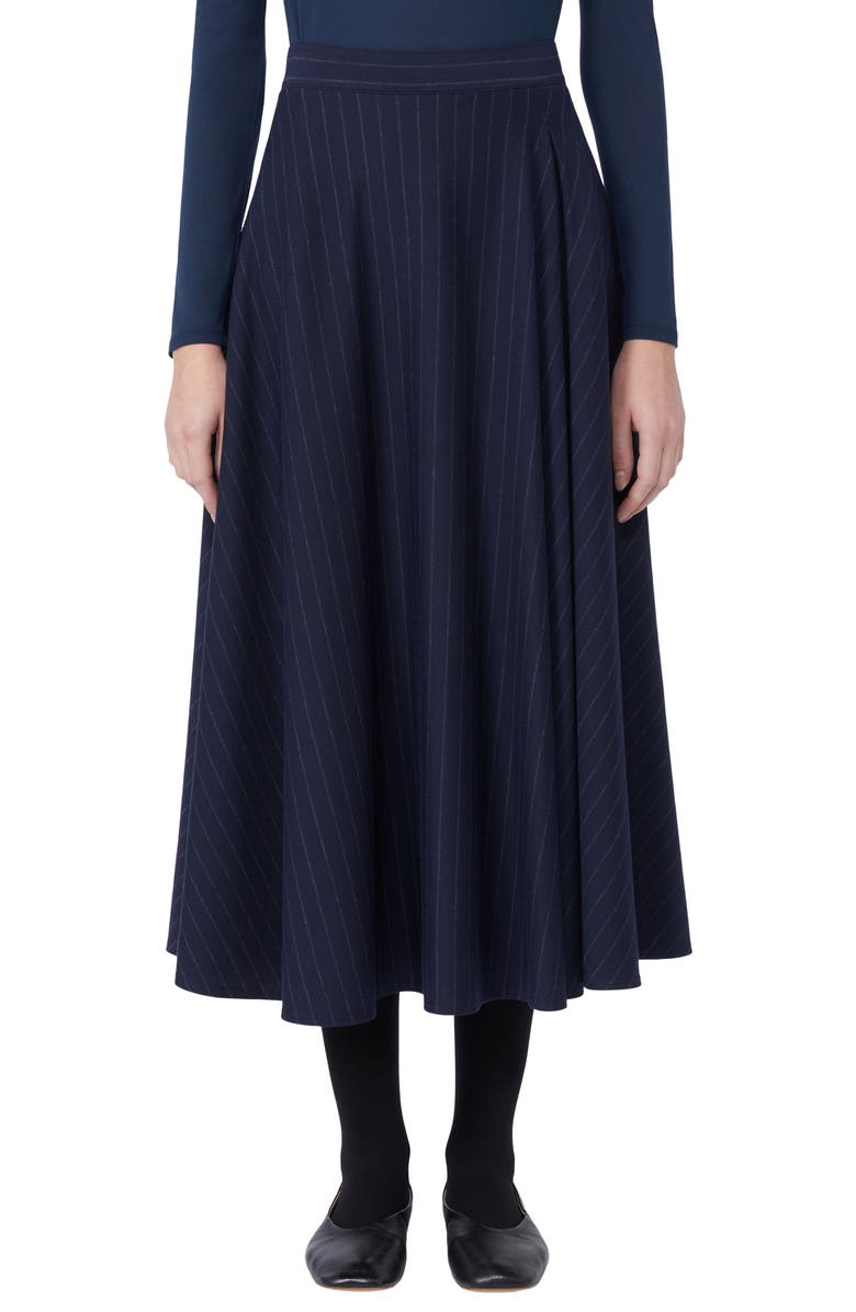 MM by Max Mara Pelota Stripe Jersey Midi Skirt, Main, color,