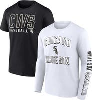FANATICS Men's Fanatics Black/White Chicago White Sox Two-Pack Combo T-Shirt Set